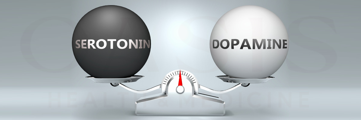 Serotonin versus opamine representations on a scale